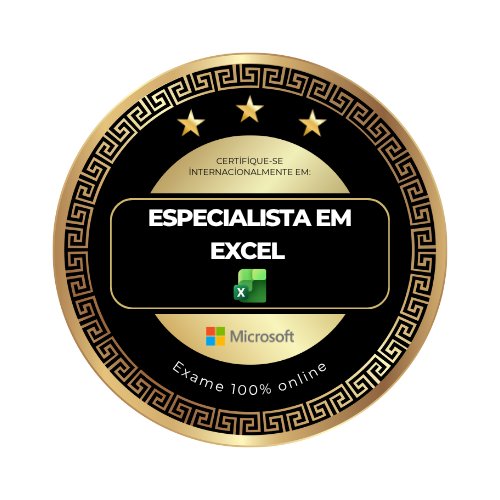 Certificado Especialista em Microsoft Office: Especialista em Excel (Aplicativos Microsoft 365)